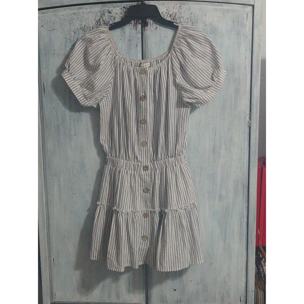 Miou Museum Puff Sleeve Mini Dress Small Boho Cottage Core Beachy